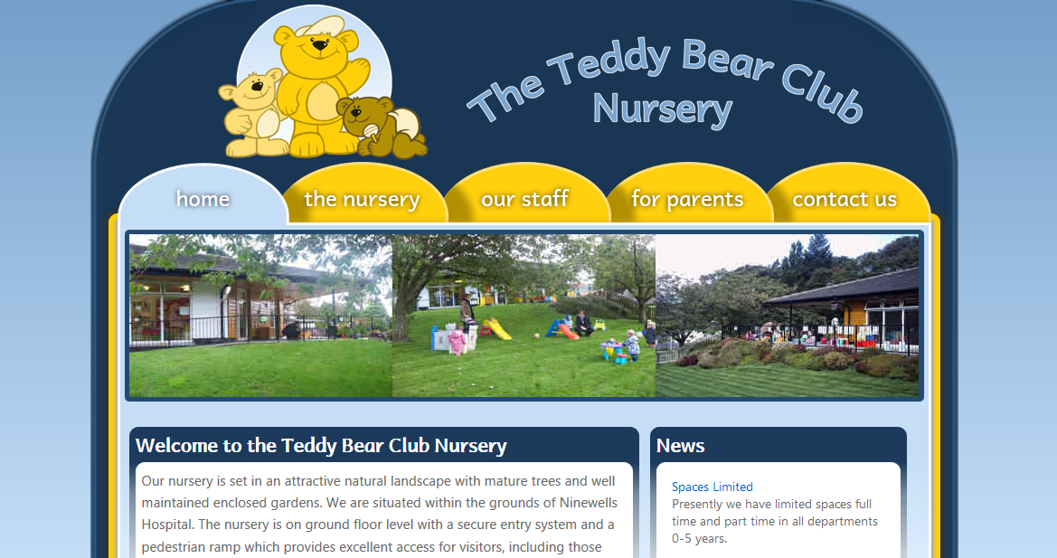 Teddy Bear Club Nursery website